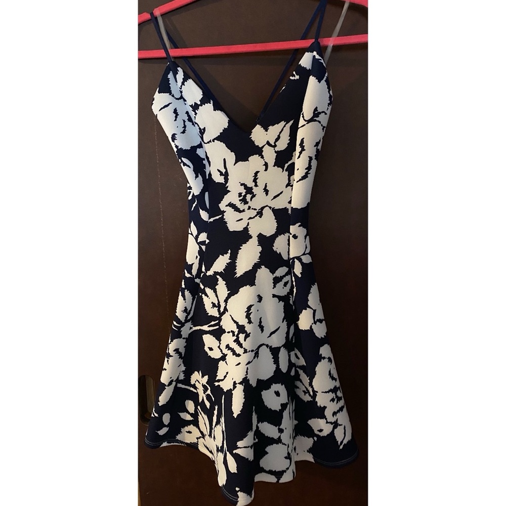 Navy flower dress